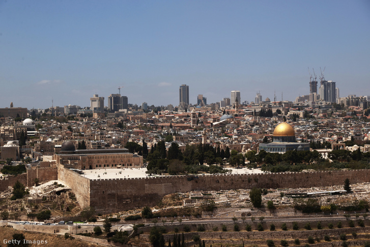 A Templom-hegy Jeruzsálemben 2024. április 19-én