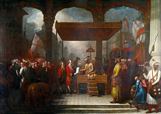 Benjamin West festménye az allahabadi szerződés aláírását a valóságnál sokkal ünnepélyesebbnek ábrázolta