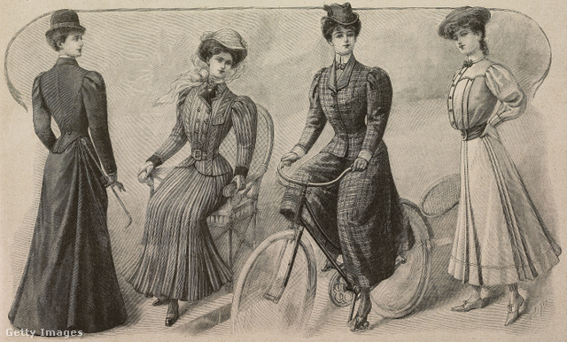 Nők számára ajánlott sportruházat egy 1908-as divatlapban