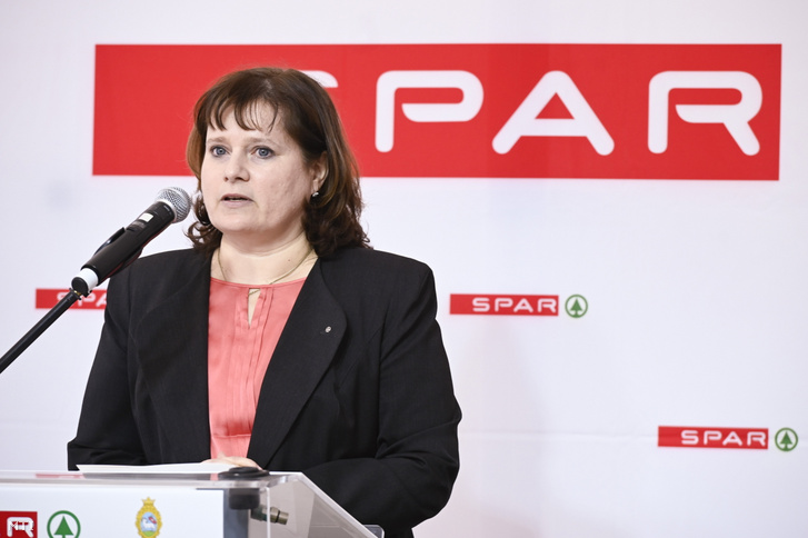 Heiszler Gabriella, a Spar Magyarország Kereskedelmi Kft. elnök-ügyvezető igazgatója 2024. február 20-án