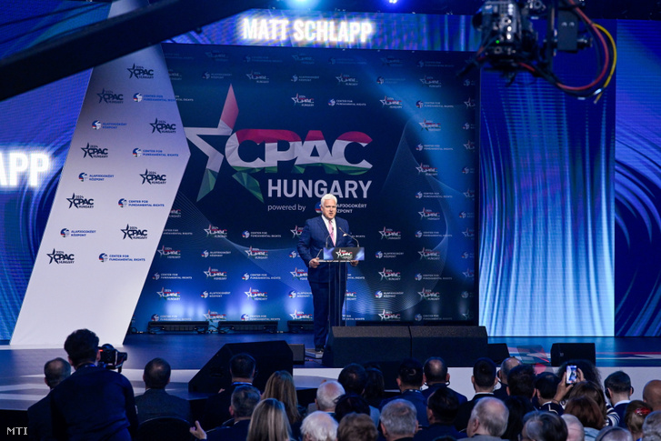 Matt Schlapp, az Amerikai Konzervatív Unió (ACU) elnöke beszédet mond a kétnapos Konzervatív Politikai Akció Konferencia (CPAC Hungary) első napján a Millenárison 2024. április 25-én