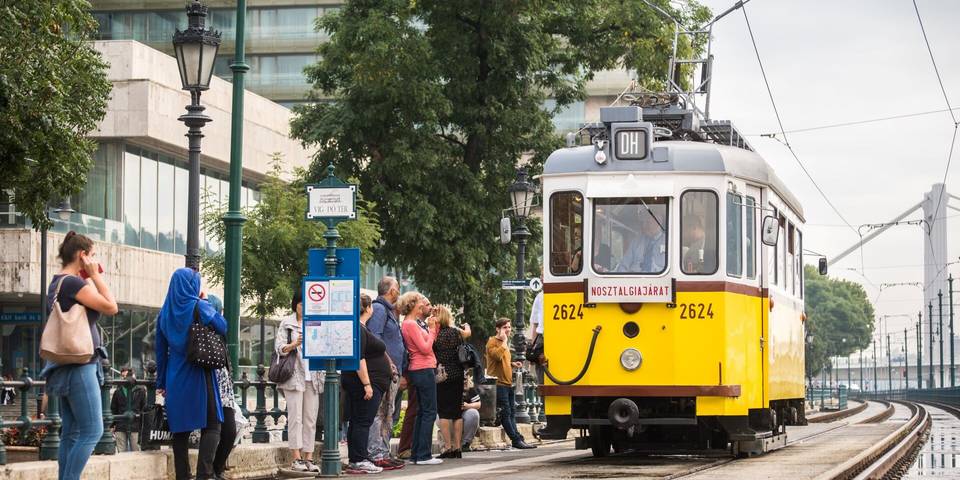 Enjoy a ride aboard vintage trams, buses, and trolleybuses from May