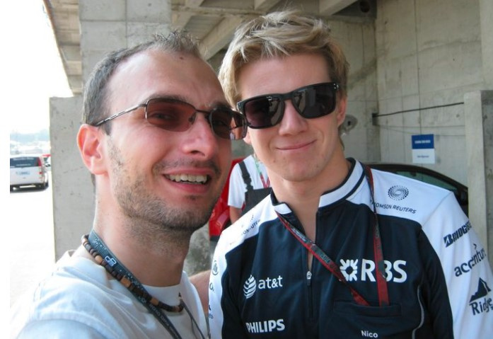 Nico Hülkenberggel, 2010-ben, a Hungaroringen. Fotó: Vámosi Péter