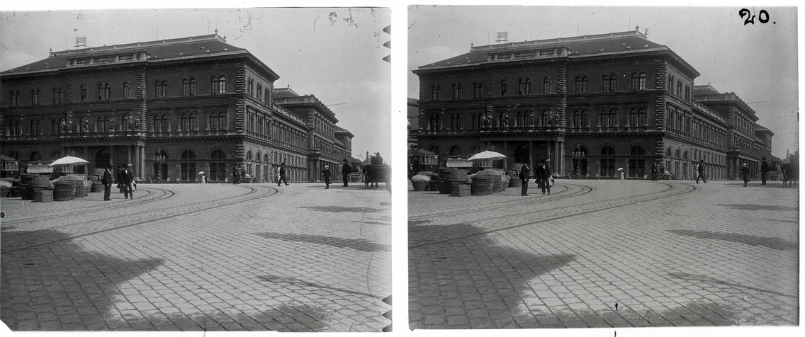 A Fővámpalota és előtte a tér (1900)