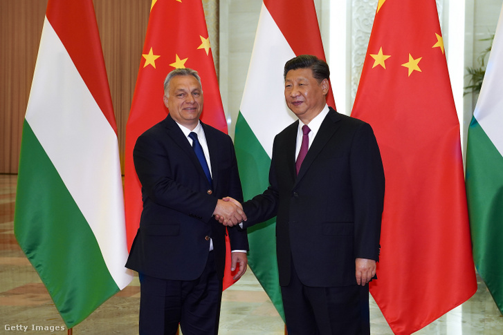 Orbán Viktor és Hszi Csin-ping 2019. április 25-én Pekingben, Kínában