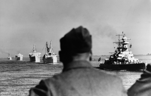 A Wilhelm Gustloff a Condor Légió tagjaival a fedélzeten, pár évvel a német hajó katasztrófája előtt