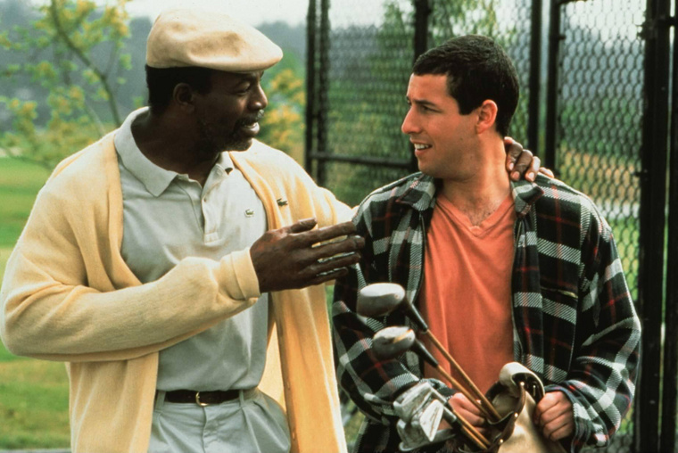 Carl Weathers és Adam Sandler a Happy, a flúgos golfos című film egy jelenetében. (Fotó: Sammlung Richter/Northfoto)