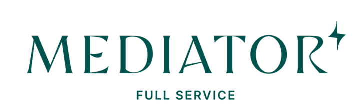 Mediator logo with slogan darkgreen.png