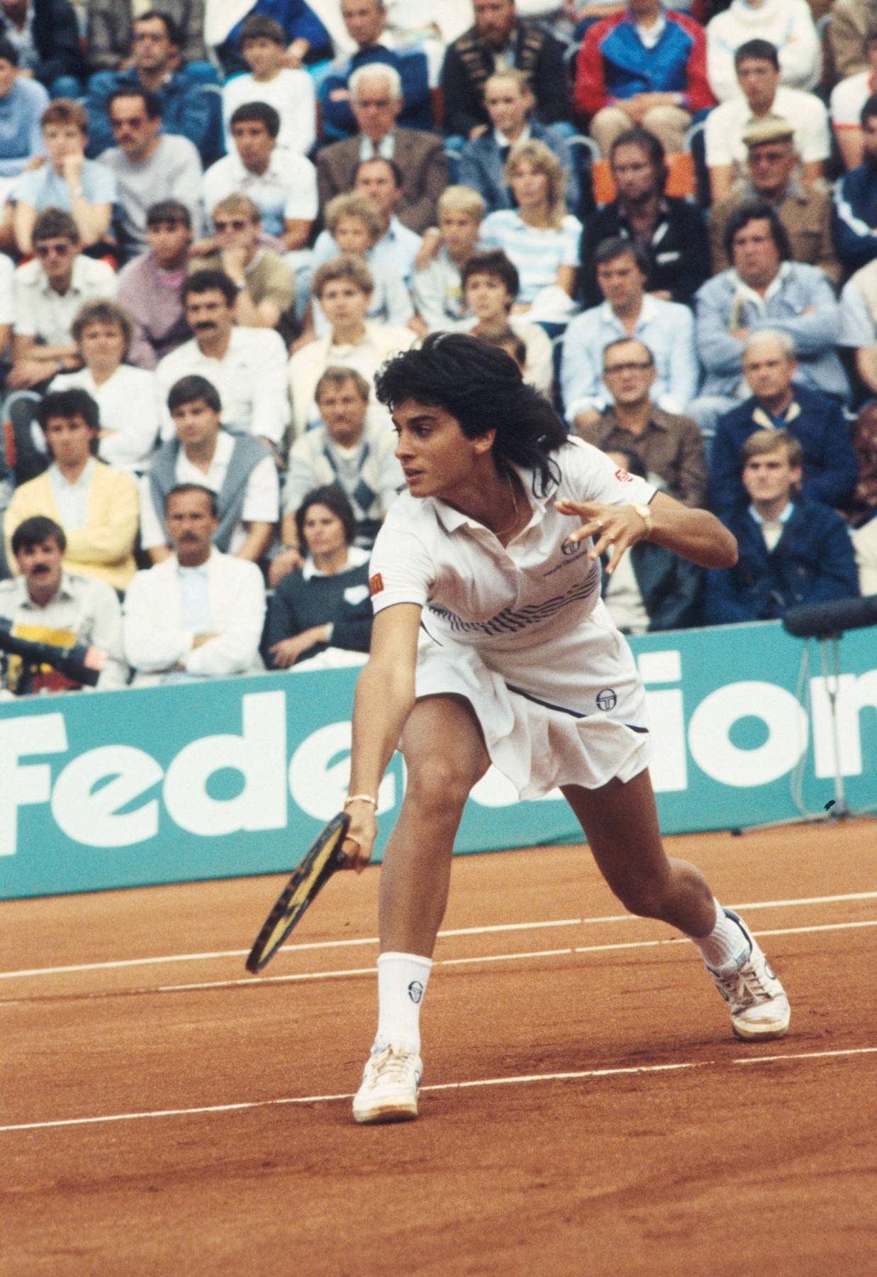 Gabriela Sabatini 1986-ban a 24. Prágai Szövetségi Tenisz Kupa mérkőzésén.