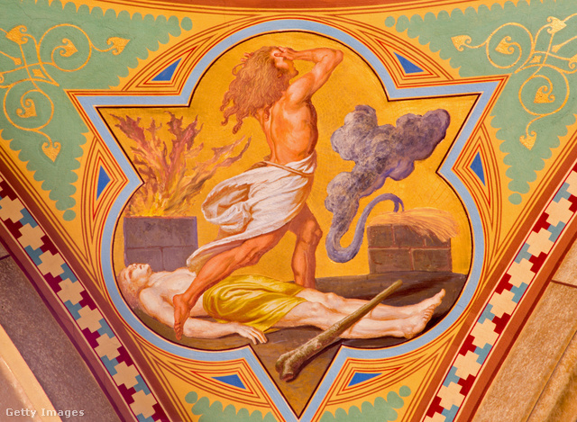 Káin és Ábel története egy bécsi templomi freskón