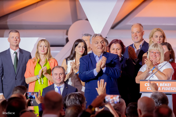 Orbán Viktor a Fidesz eredményváróján