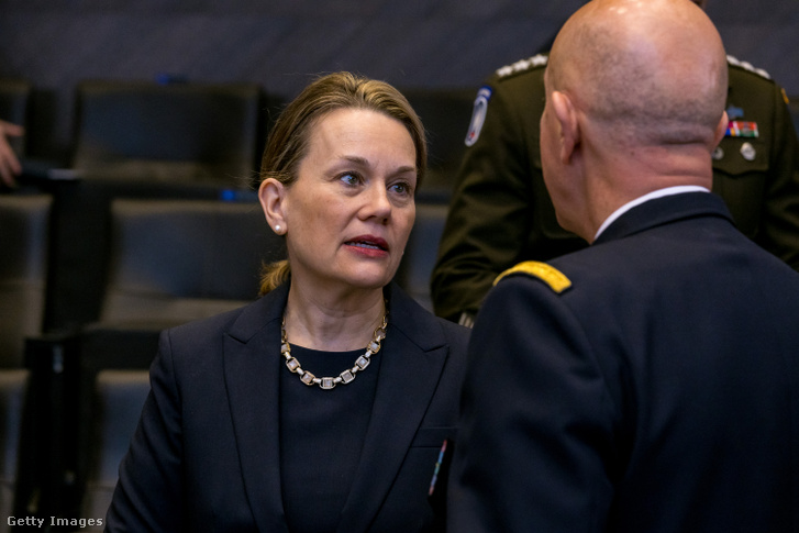 Julianne Smith NATO-nagykövet 2024. február 15-én Brüsszelben, Belgiumban