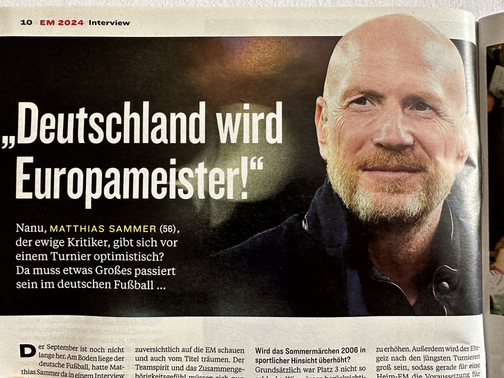 Interjú Matthias Sammerrel a Kicker sportmagazinban