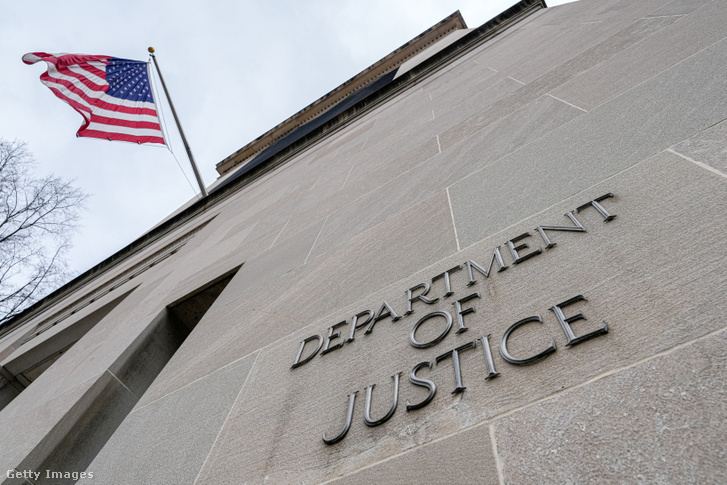 Az Amerikai Egyesült Államok Igazságügyi Minisztériumának épülete 2024. január 20-án Washington DC-ben