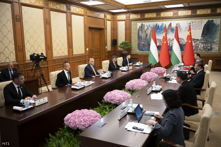 Orbán Viktor miniszterelnök és Hszi Csin-ping kínai elnök Pekingben tárgyal 2024. július 8-án