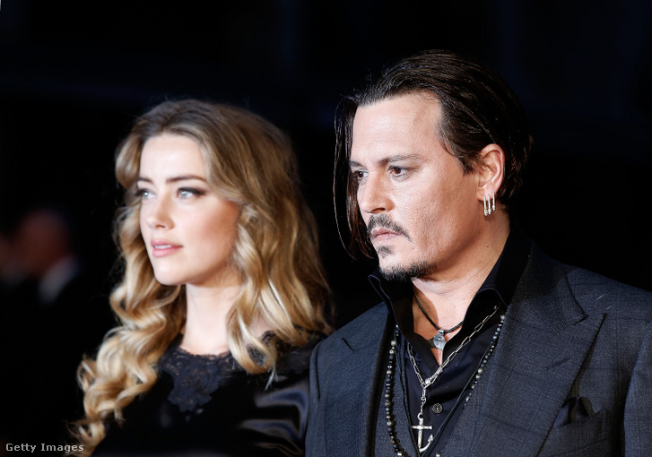 Amber Heard és Johnny Depp 2015. október 11-én Londonban