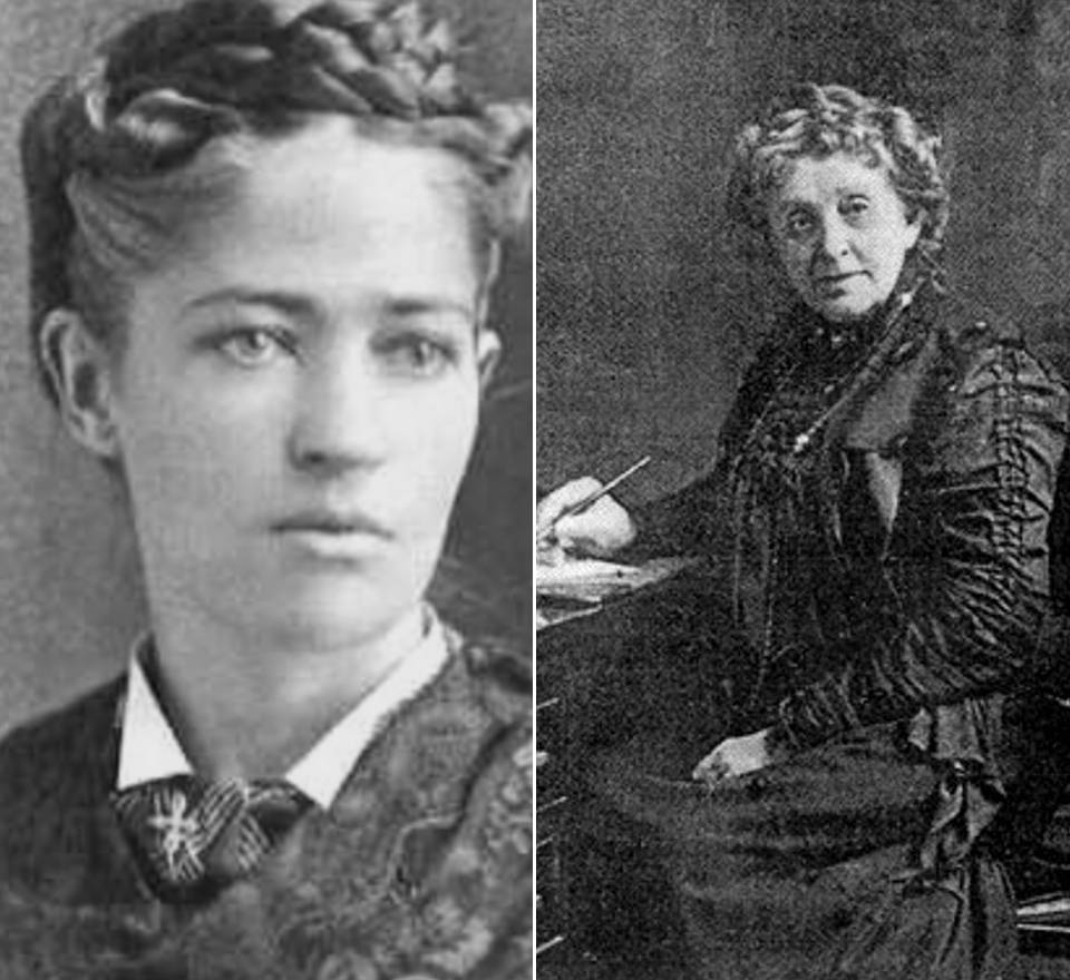 Josephine Cochrane fiatalon és idősebb korában.