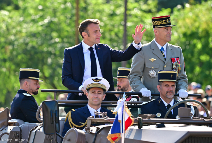 Emmanuel Macron francia elnök 2024. július 14-én