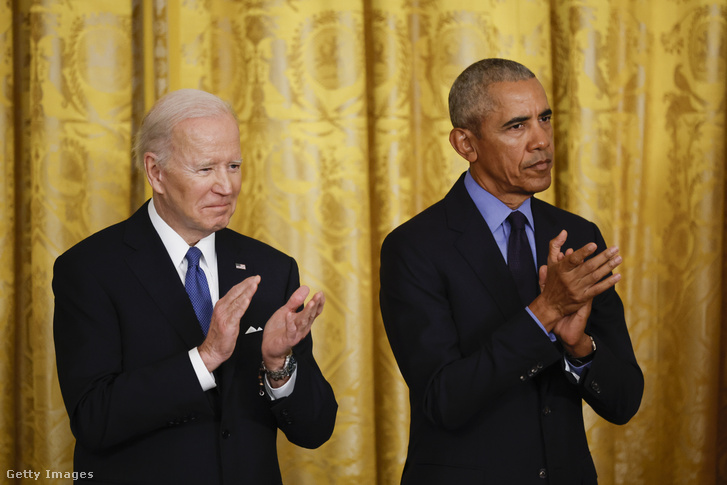 Joe Biden és Barack Obama 2022. április 5-én Washingtonban