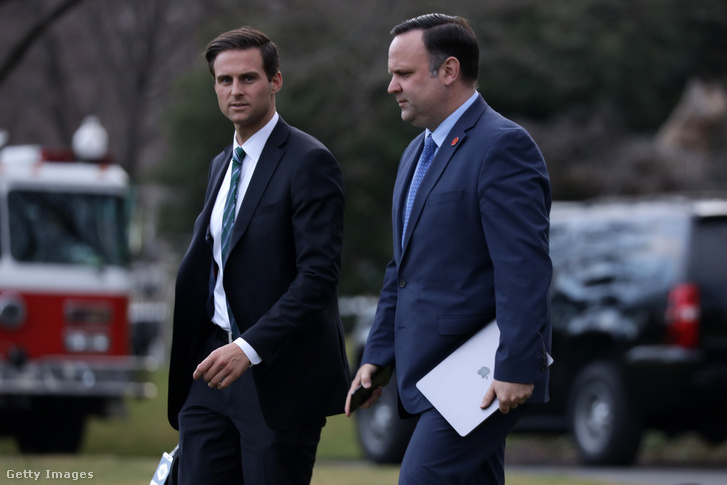 John McEntee és Daniel Scavino Washington DC-ben 2020. február 28-án