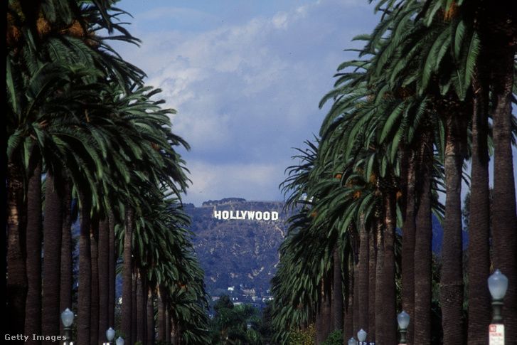 A Hollywood tábla a Mount Lee-hegyen 1993. október 29-én