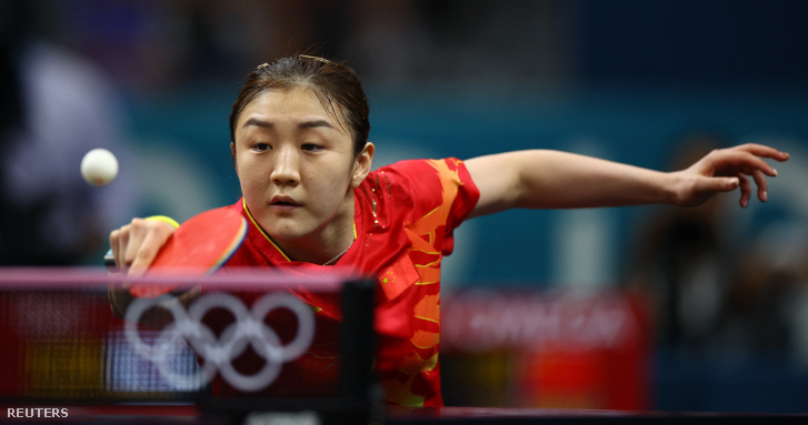 Csen Meng az elődöntőben 2024. augusztus 2-án
