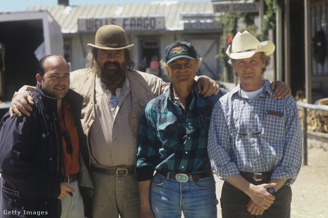 Bud Spencer és Terence Hill fiaikkal a filmes szakmában