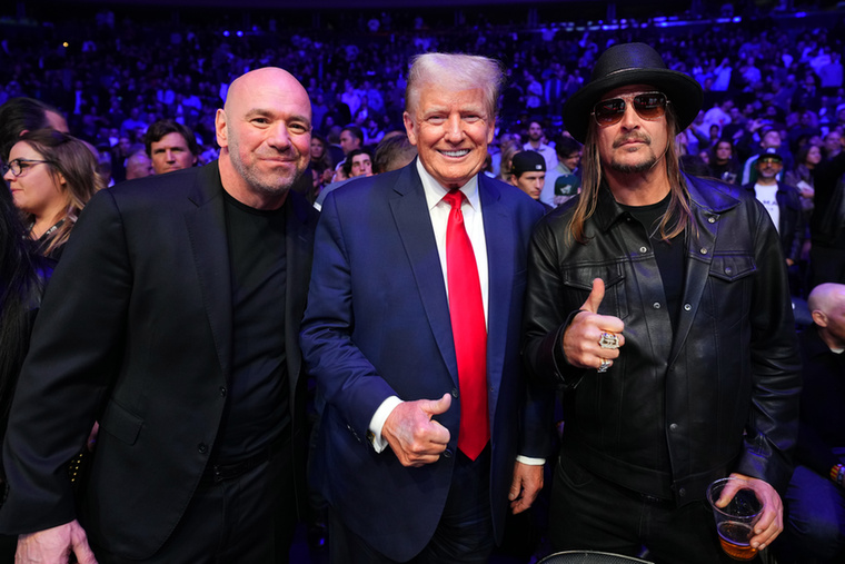 Kid RockAz 53 esztendős amerikai rapper nagy barátja Donald Trumpnak, golfozni és UFC-meccsekre is együtt járnak