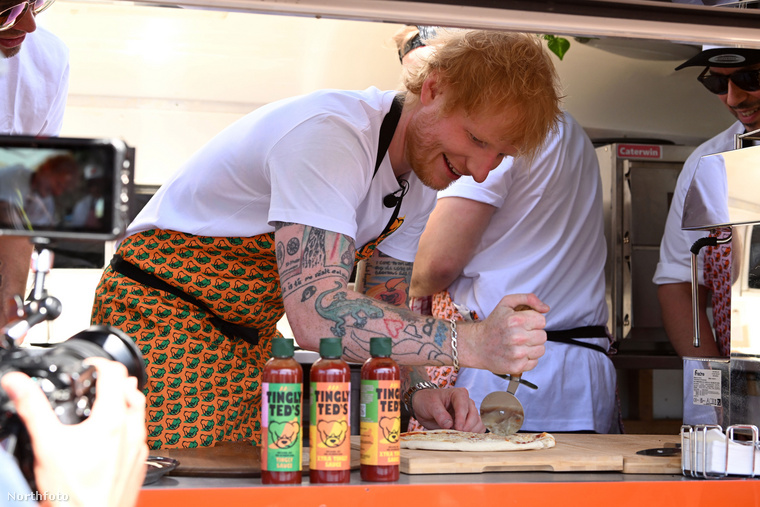 Ed Sheeran igencsak meglepte a Sainsbury's szupermarket vásárlóit a Londontól északra található Colney városkában, amikor váratlanul felbukkant egy narancssárga furgonban és utcai ételárusként népszerűsítette Tingly Ted's elnevezésű csípős szósz márkáját