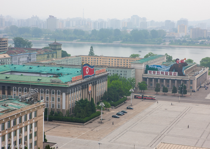 A Kim il Sung tér 2009. május 22-én Phenjanban