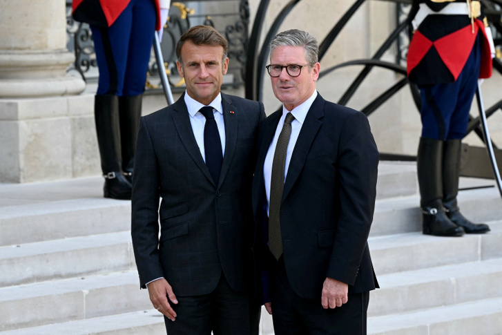 Emmanuel Macron és Keir Starmer Párizsban, Franciaországban 2024. augusztus 29-én