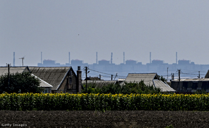 A zaporizzsjai atomerőmű, Nikopol, Ukrajnában 2023. július 21-én