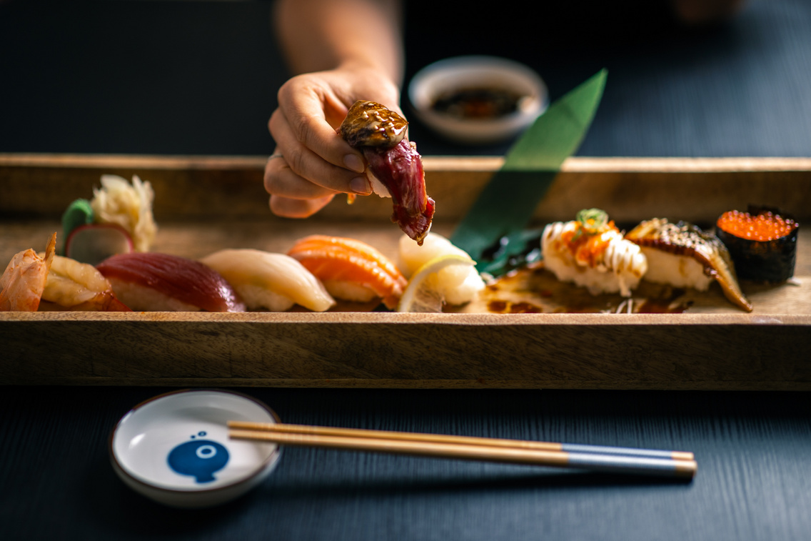 De luxe sushi plate