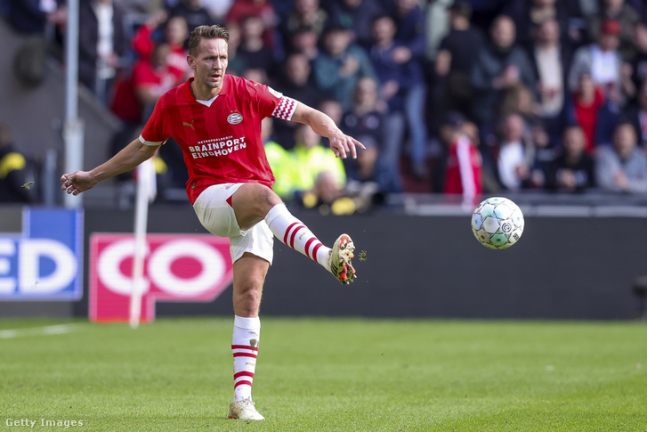 Luuk de Jong a PSV Eindhoven-Feyenoord-mérkőzésen 2024. március 3-án Eindhovenben, Hollandiában