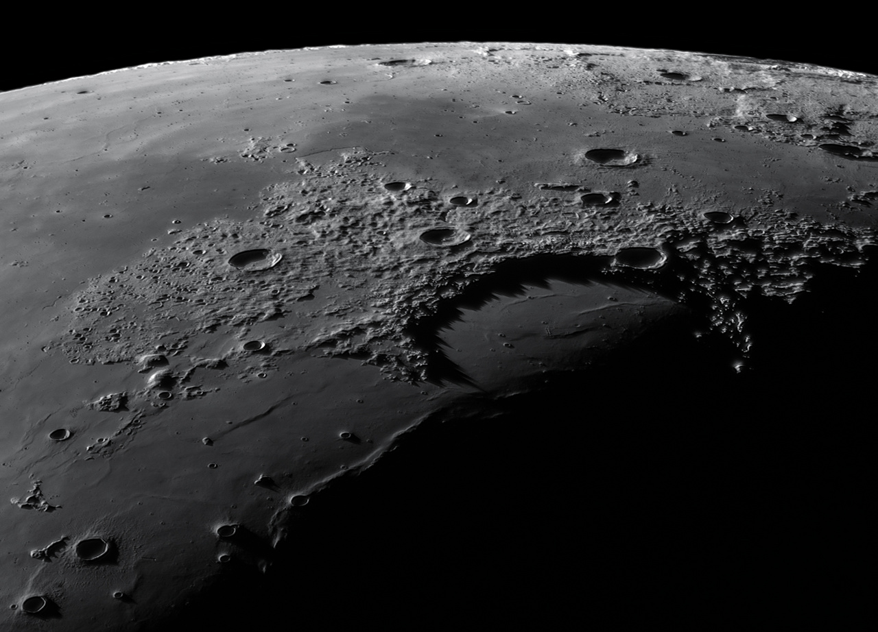 Shadow Peaks of Sinus Iridum