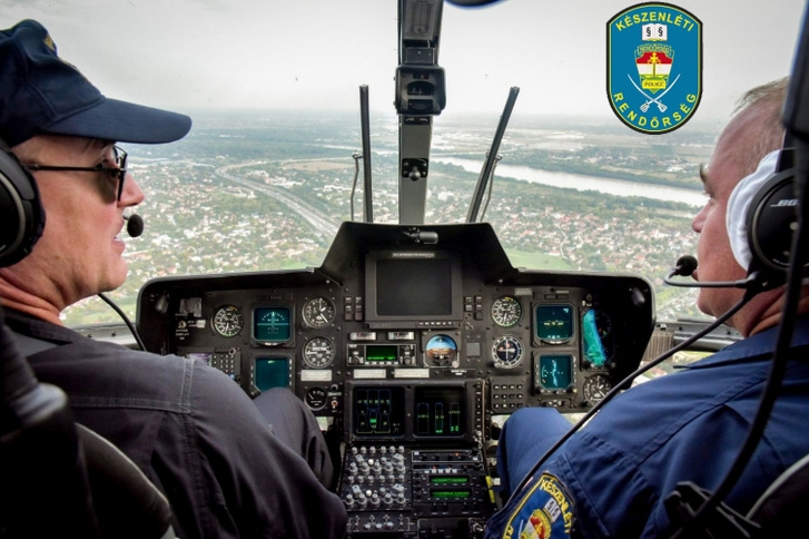 Helikopter támogatja a védekezésben részt vevő társhatóságok és szervezetek munkáját