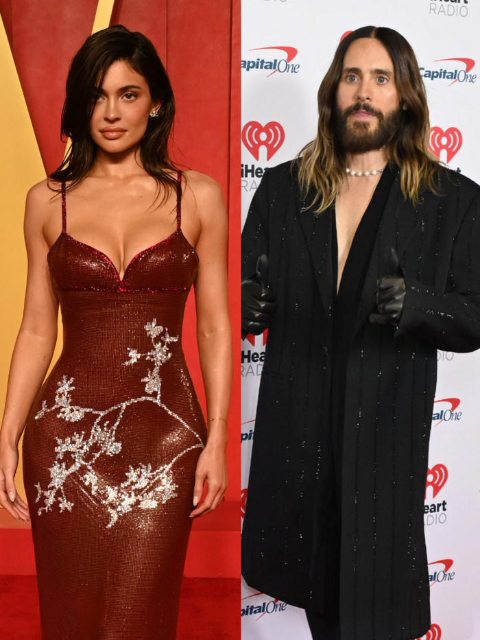 Kylie Jenner durva dekoltázzsal sokkolt, Jared Leto unatkozik