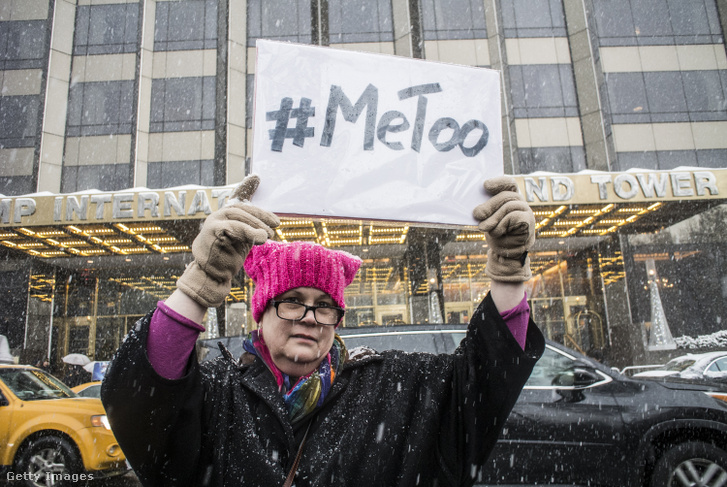 Metoo-tüntetés 2017. december 9-én New Yorkban