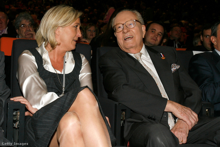 Marine Le Pen és édesapja, Jean-Marie Le Pen 2011. január 15-én