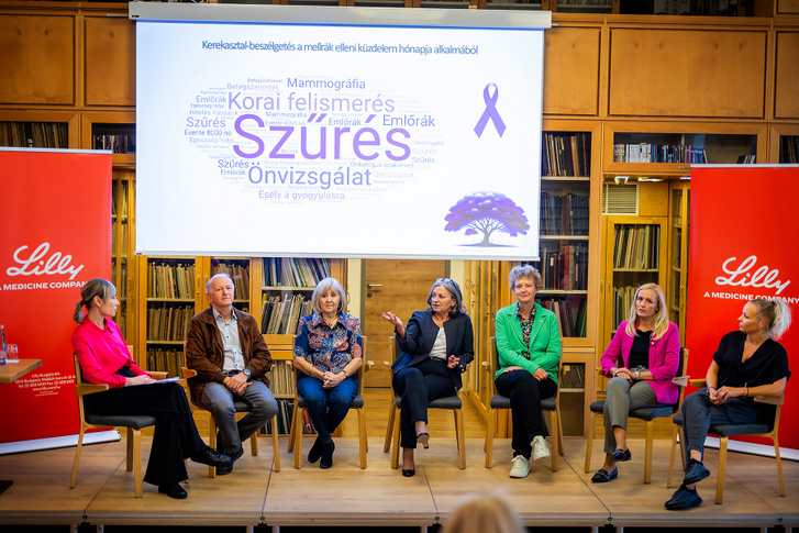 Bombera Krisztina, Dr. Landherr László, Halász Judit, Prof. Dr. Dank Magdolna, Tóth Krisztina (alelnök, Egészség Hídja Összefogás a Mellrák Ellen Egyesület), Nagy-Tóth Ildikó, (elnök, Mályvavirág Alapítvány), Galló Andrea (Fresh Andi)