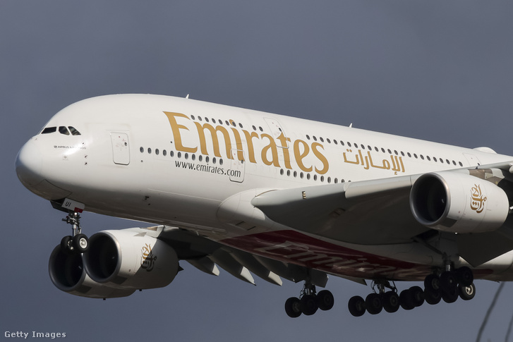 Az Emirates Airbus A380-as utasszállítója