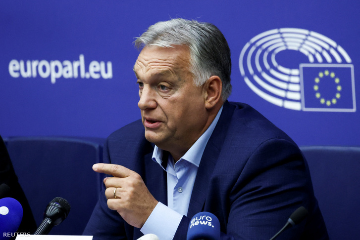 Orbán Viktor Strasbourgban, Franciaországban 2024. október 8-án