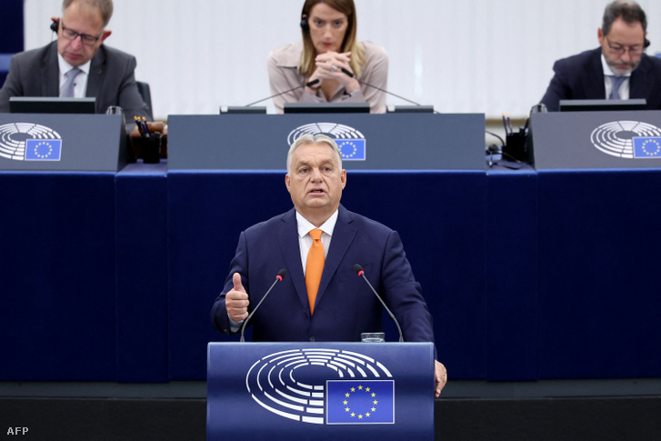 Orbán Viktor Strasbourgban 2024. október 9-én