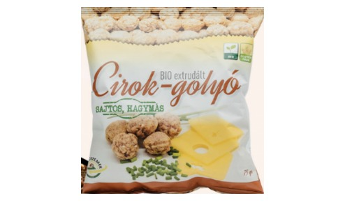 Bio cirokgolyó, sajtos-hagymás, 75 g