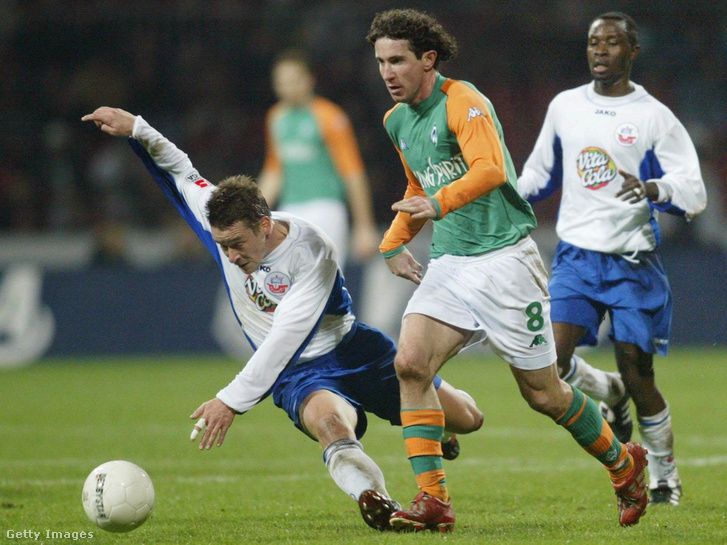 Idősebb Lisztes Krisztián (k) 2003. december 16-án, a Werder Bremen játékosaként