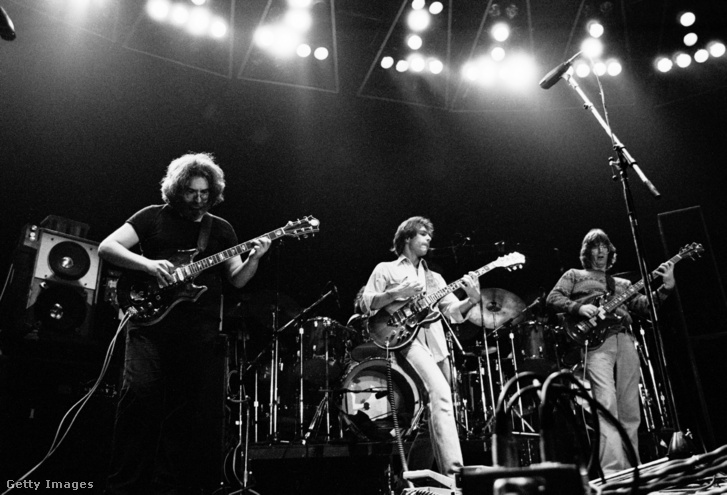 Jerry Garcia, Bob Weir és Phil Lesh, a Grateful Dead együttes tagjai 1979. november 1-jén