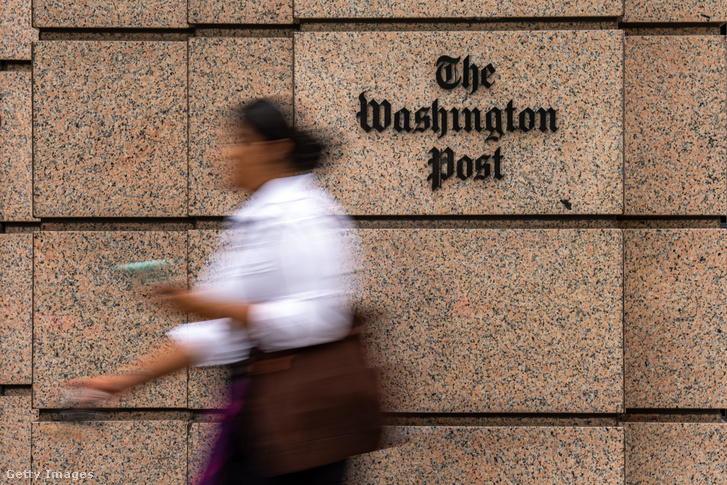 A The Washington Post épülete a One Franklin Square Buildingben 2024. június 5-én Washington D. C.-ben