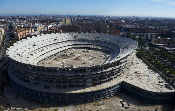 Így néz ki madártávlatbél a félkész Nou Mestalla