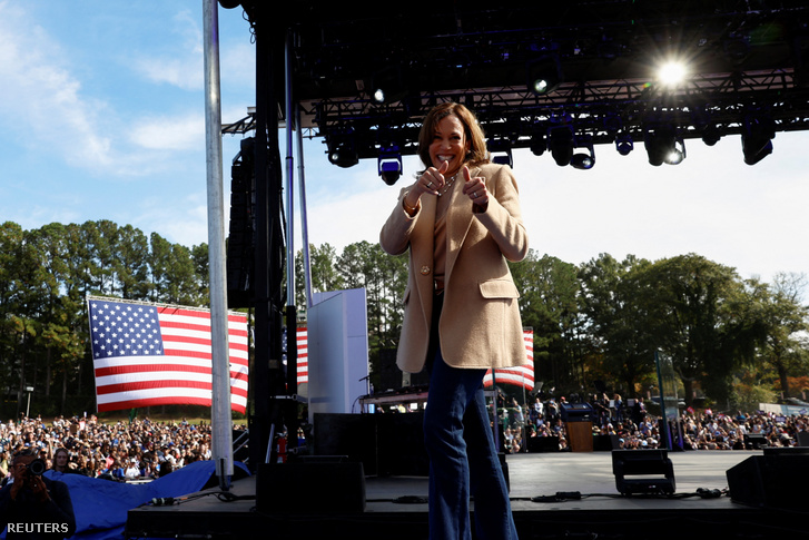 Kamala Harris Georgiában 2024. november 2-án