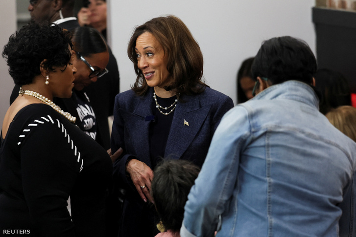 Kamala Harris Detroitban 2024. november 3-án